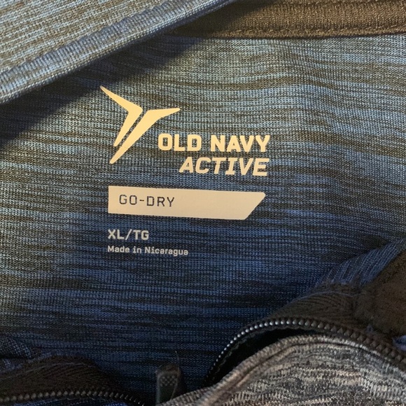 Old navy active Go Dry long sleeve 3/4 zip performance dri fit size XL blue gray - Picture 3 of 4